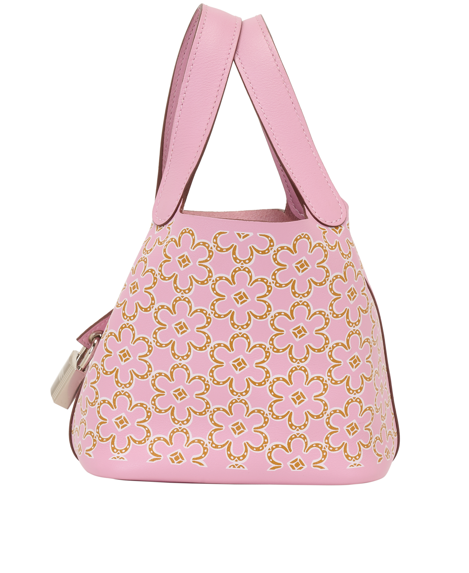 Picotin Daisy 14, &pound;3,500, Handbags, Pink, Leather, Bottom view